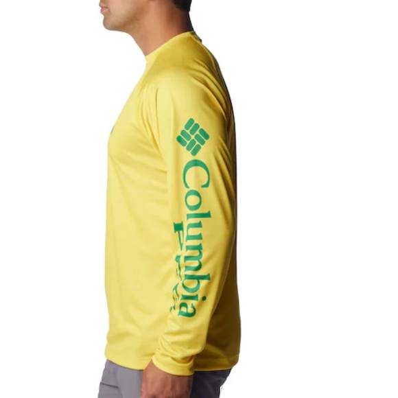Columbia Other - Columbia Yellow PFG Terminal Tackle Omni-Shade Long Sleeve Top sz L
